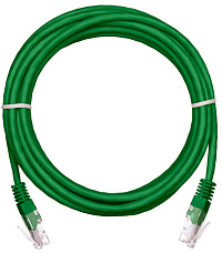 Коммутационный шнур NETLAN U/UTP 4 пары, Кат.5е, зеленый, 1.0м