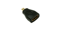 Переходник гнездо HDMI-штекер MicroHDMI Netlan v2.0, черный
