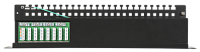 Патч-панель NETLAN 19" 1U, 24ports, Cat5e, 100МГц, экранированная, черная
